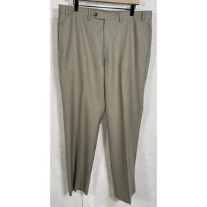 Ralph Lauren Men's Dress Pants Polyester Stretch Front Trousers 38x34 Work Khaki